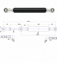 Traction Gas Spring with/without Valve – 600–2500 N