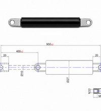 Traction Gas Spring with/without Valve – 600–2500 N
