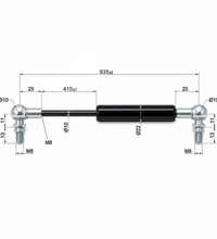 From 850mm ∼ Up to 960mm Length Gas Spring M8 Gas Strut Gas Pressure Damper with Ball Joint