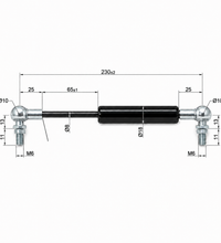 From 190mm ∼ Up to 300mm Length Gas Spring M6 Gas Strut Gas Pressure Damper with Ball Joint