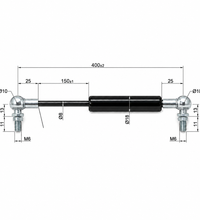 From 301mm ∼ Up to 500mm Length Gas Spring M6 Gas Strut Gas Pressure Damper with Ball Joint