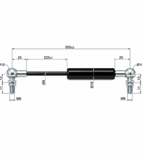 From 501mm ∼ Up to 601mm Length Gas Spring M6 Gas Strut Gas Pressure Damper with Ball Joint