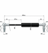 From 601mm ∼ Up to 750mm Length Gas Spring M6 Gas Strut Gas Pressure Damper with Ball Joint