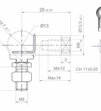 Ball Joint for Gas Spring Gas Strut Gas Pressure Dampers