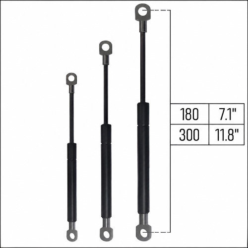 From 180mm ∼ Up to 300mm Length Gas Spring M6 Gas Strut Gas Pressure Damper with Eyelets