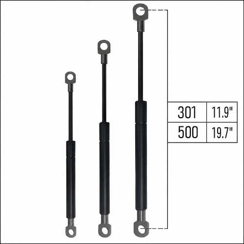 From 301mm ∼ Up to 500mm Length Gas Spring M6 Gas Strut Gas Pressure Damper with Eyelets
