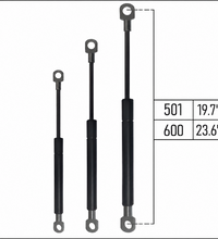 From 501mm ∼ Up to 600mm Length Gas Spring M6 Gas Strut Gas Pressure Damper with Eyelets