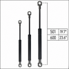 From 501mm ∼ Up to 600mm Length Gas Spring M6 Gas Strut Gas Pressure Damper with Eyelets