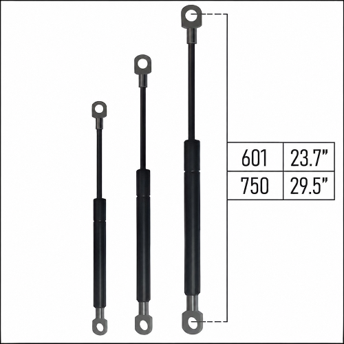 From 601mm ∼ Up to 750mm Length Gas Spring M6 Gas Strut Gas Pressure Damper with Eyelets