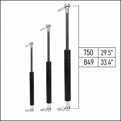 From 750mm ∼ Up to 849mm Length Gas Spring M8 Gas Strut Gas Pressure Damper with Ball Joint