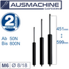 From 451mm ∼ Up to 599mm Length Gas Spring M6 Gas Strut Gas Pressure Damper